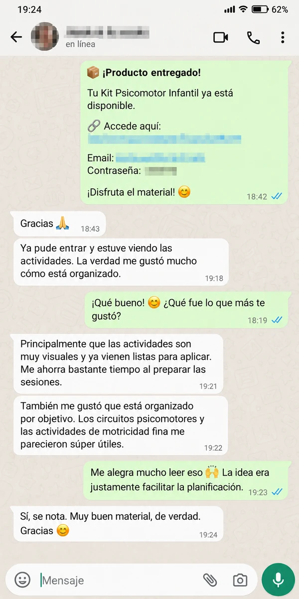 Testimonio sobre la organización y utilidad de las actividades psicomotoras